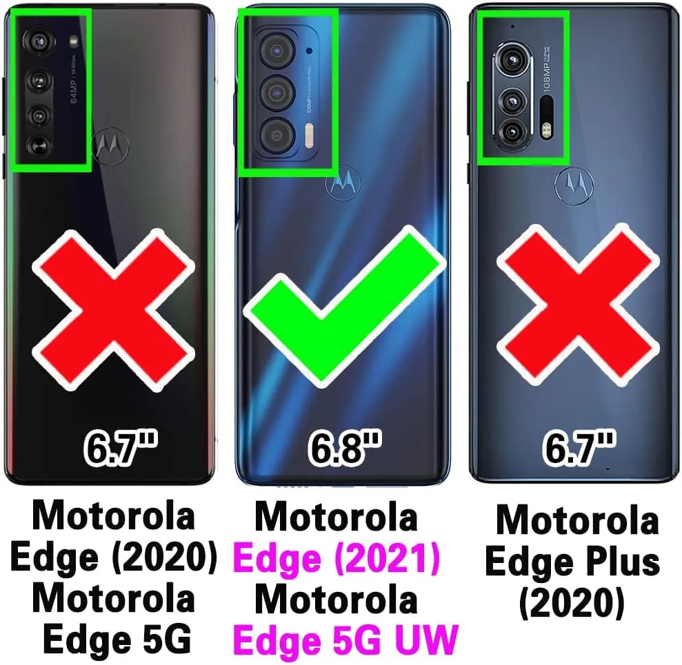 Asuwish Phone Case for Motorola Moto Edge 2021/MotoEdge 5G UW 2021 Wallet Cell Cover with Screen Protector Crossbody Strap Flip Zipper Card Holder Credit Folio Slot Stand XT2141-1 Women Girls Men Blue