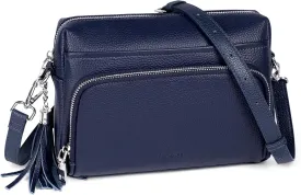 befen Genuine Leather Crossbody Purses for Women Lightweight Small Crossbody Bags Purse with Built in RFID Blocking Wallet