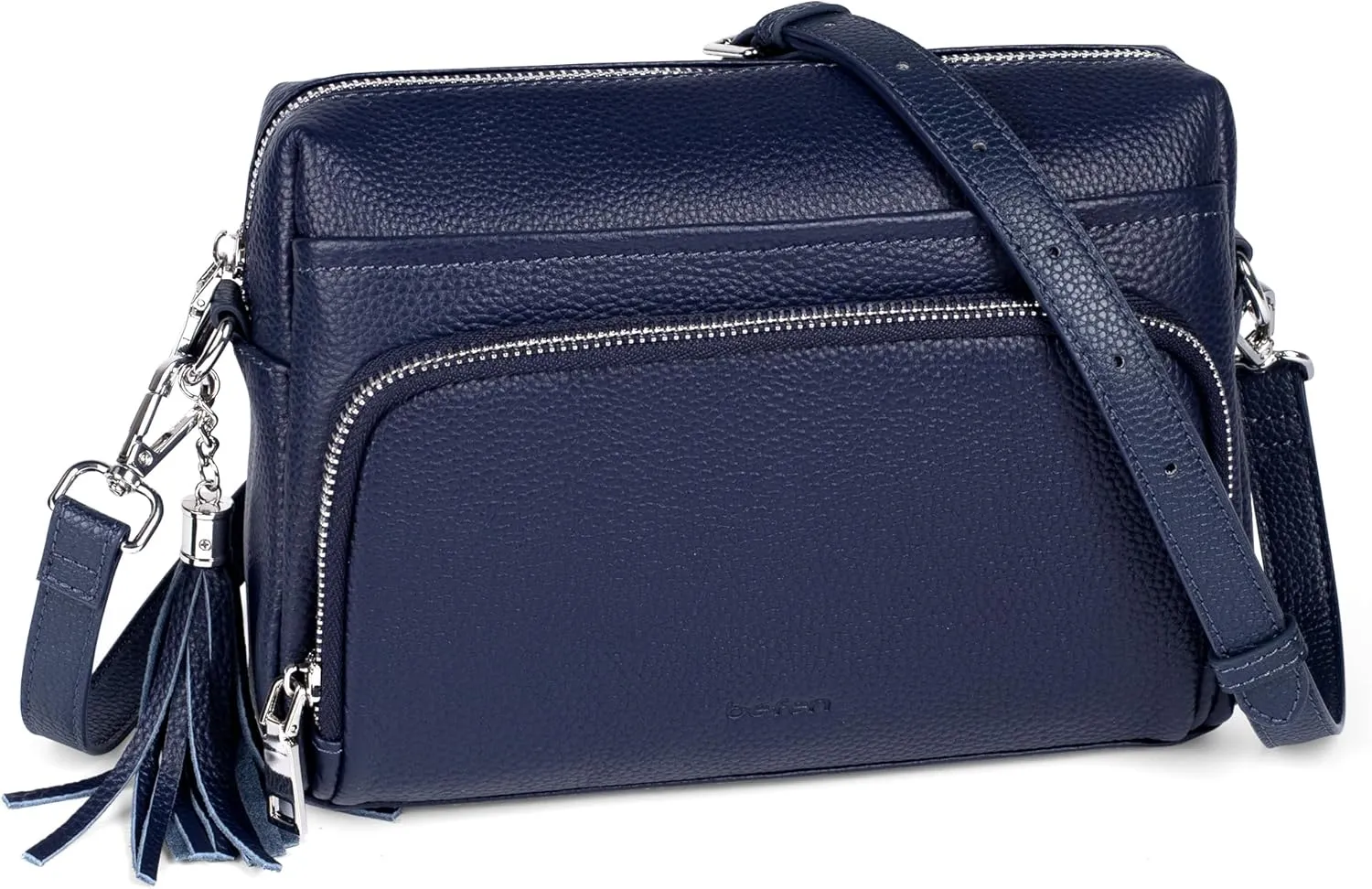 befen Genuine Leather Crossbody Purses for Women Lightweight Small Crossbody Bags Purse with Built in RFID Blocking Wallet