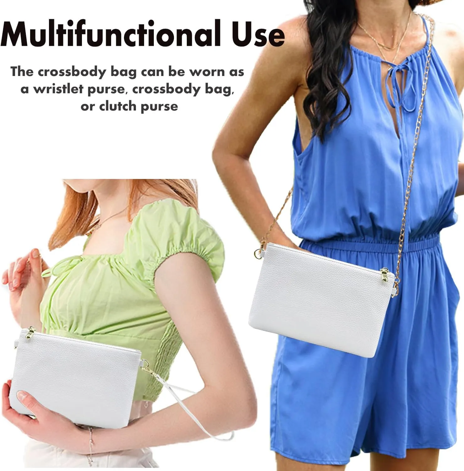 Beurlike Straw Clutch Purses for Women Beach Wristlet Wallet Small Cross body bag for Girls