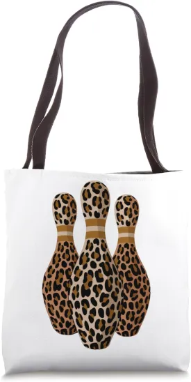 Bowling Pins Leopard Cheetah Bowler Tote Bag