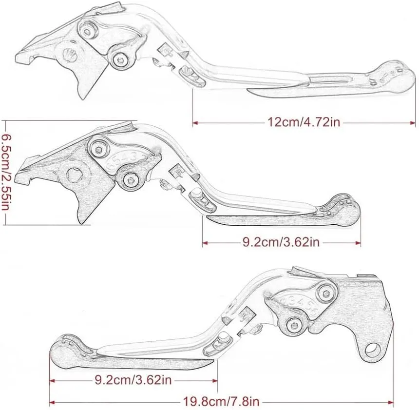 Brake Clutch Levers Handle for Yam&aha MT-07 FZ-07 MT 07 FZ07 MT07 FZ 07 2014-2023 Motorcycle Adjustable Folding Extendable Brake Clutch Levers Handle