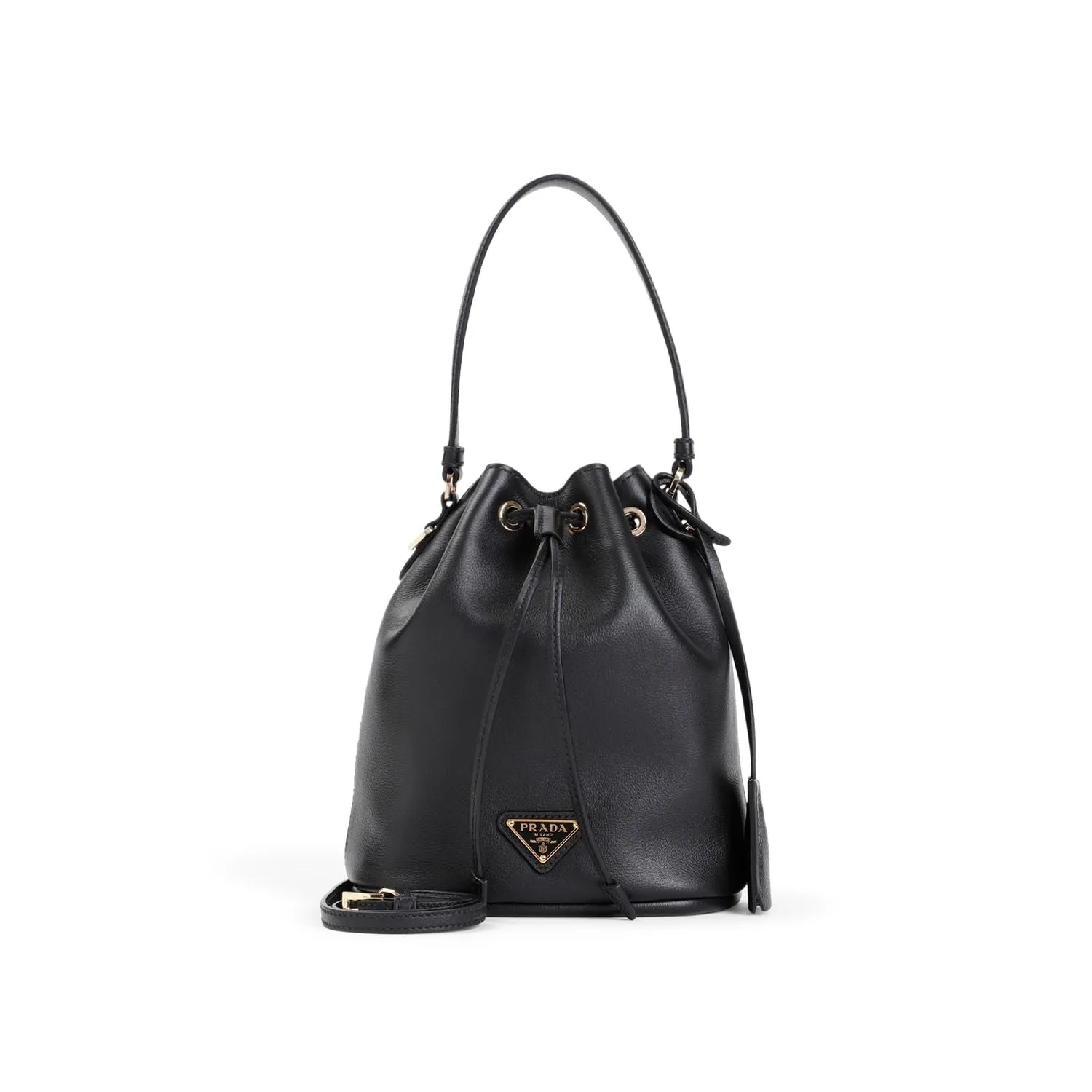 CALF LEATHER BUCKET BAG