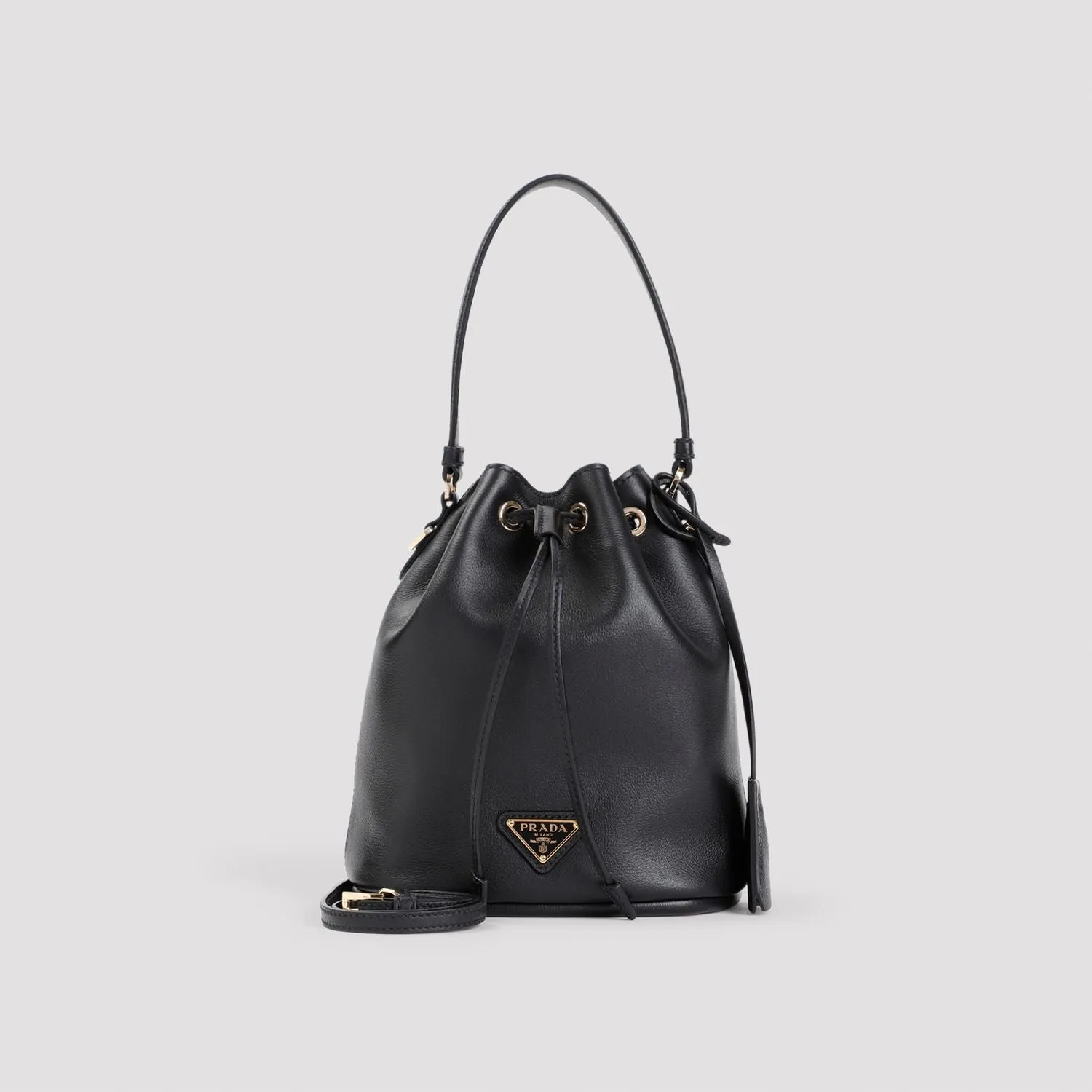 CALF LEATHER BUCKET BAG