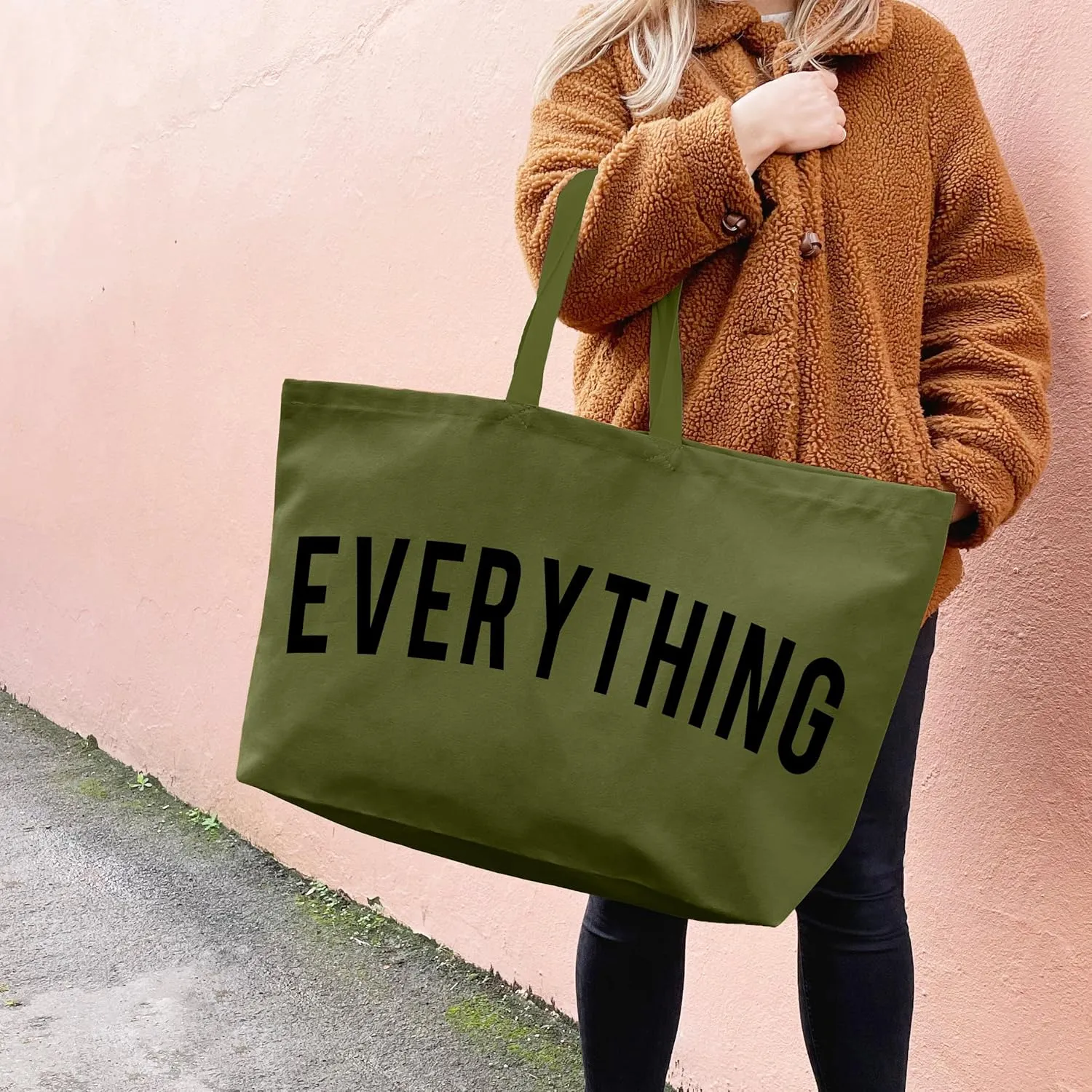 Canvas Tote Bag - Extra Large Shopping Beach Totes Bags Reusable Big Grocery Bag 28" x 8" x 16"