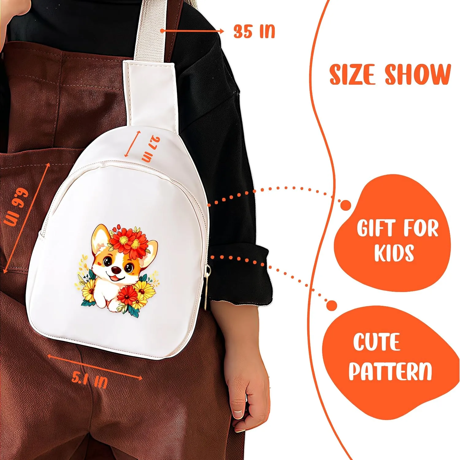 Corgi Mini Sling Bag, Crossbody Bag, Toddler Purse For Kids Girl, Birthday Gift For 4 5 6 7 8 9 10 11 12 Year Old Gifts For Daughter, Granddaughter, Sister, Niece!