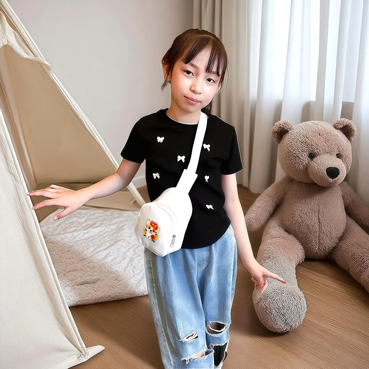 Corgi Mini Sling Bag, Crossbody Bag, Toddler Purse For Kids Girl, Birthday Gift For 4 5 6 7 8 9 10 11 12 Year Old Gifts For Daughter, Granddaughter, Sister, Niece!
