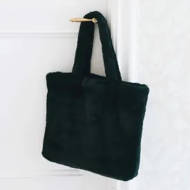 Cozy Cabin Faux Fur Tote - Pine