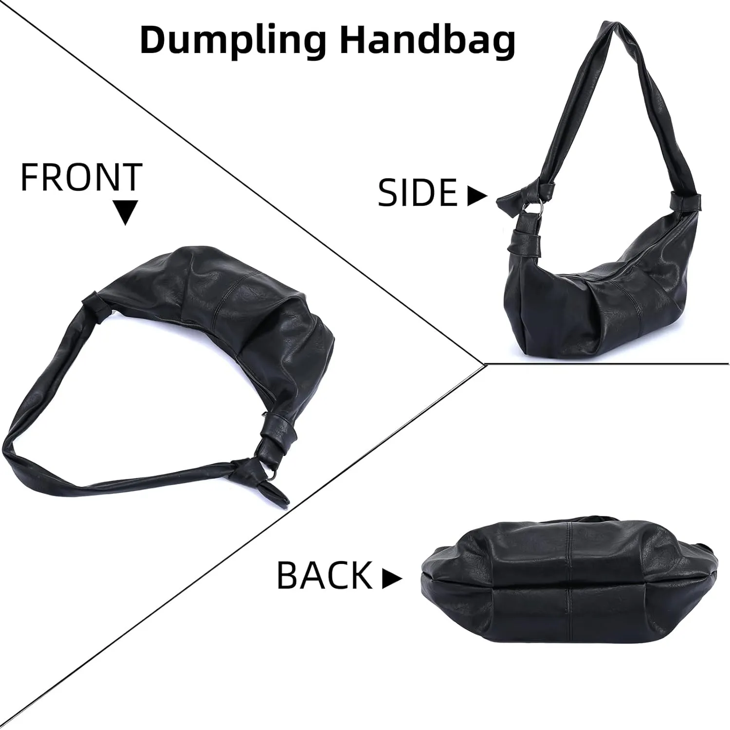 Crossbody Sling Bag for Women, Retro Soft Large Shoulder Handbag Dumpling Purse