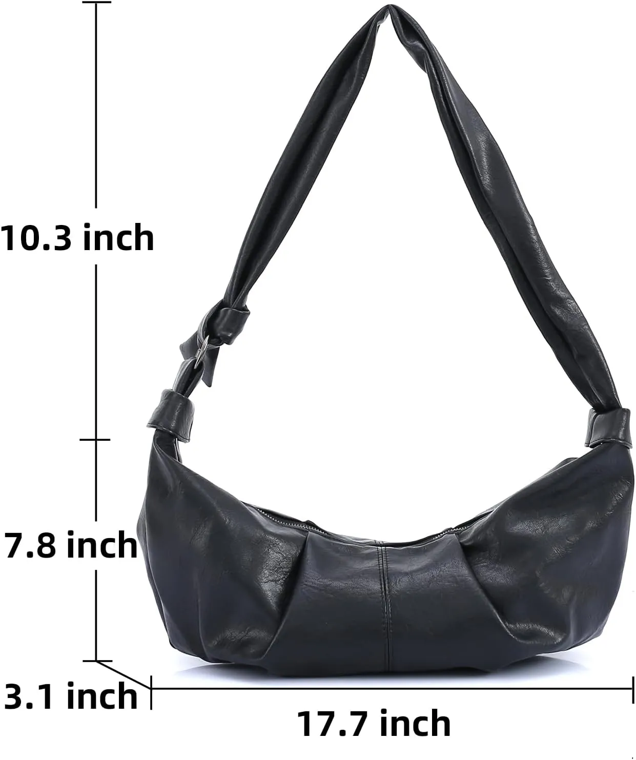 Crossbody Sling Bag for Women, Retro Soft Large Shoulder Handbag Dumpling Purse