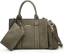Dasein Purses Handbags for Women Tote Wallet Set Top Handle Satchel Shoulder Hobo Bag 3pcs