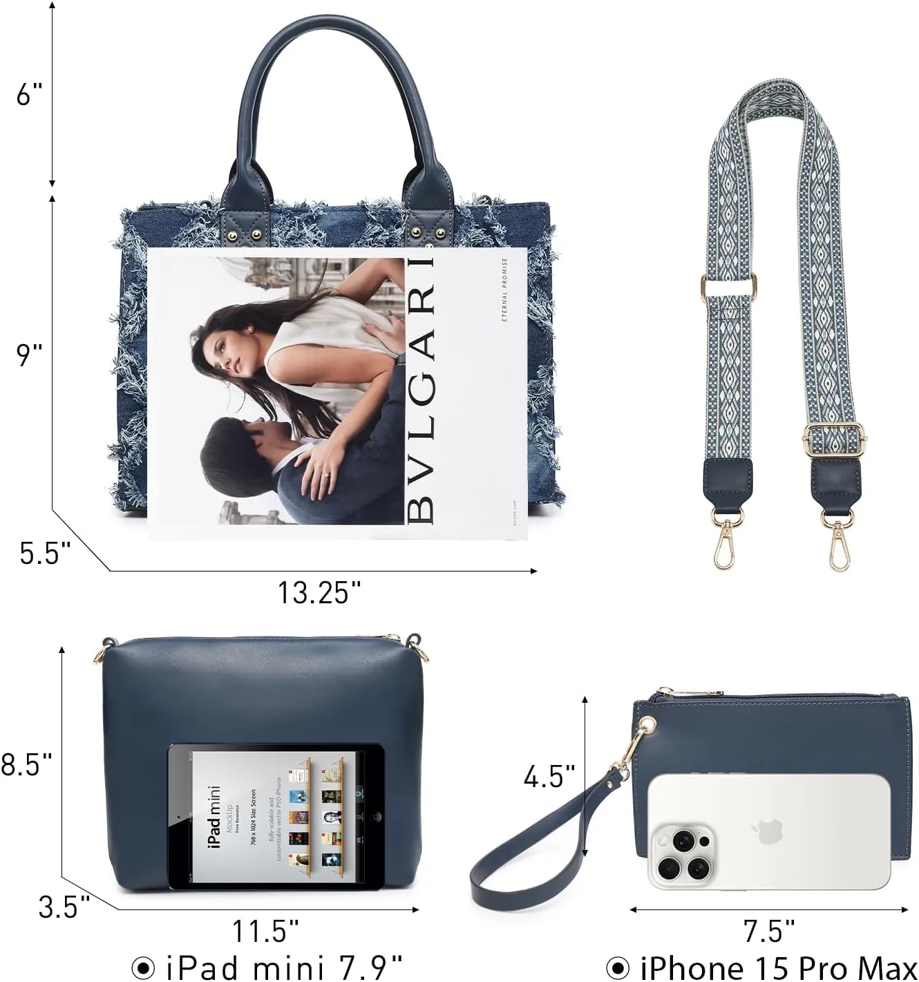 Dasein Purses Handbags for Women Tote Wallet Set Top Handle Satchel Shoulder Hobo Bag 3pcs