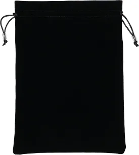 Drawstring Pouch, Black Velvet Bag 7.3X10 inches, with 2 Compartments and Drawstrings, Great Bag for Gifts, Jewelry, Makeup, Power Bank, or Game Accessories