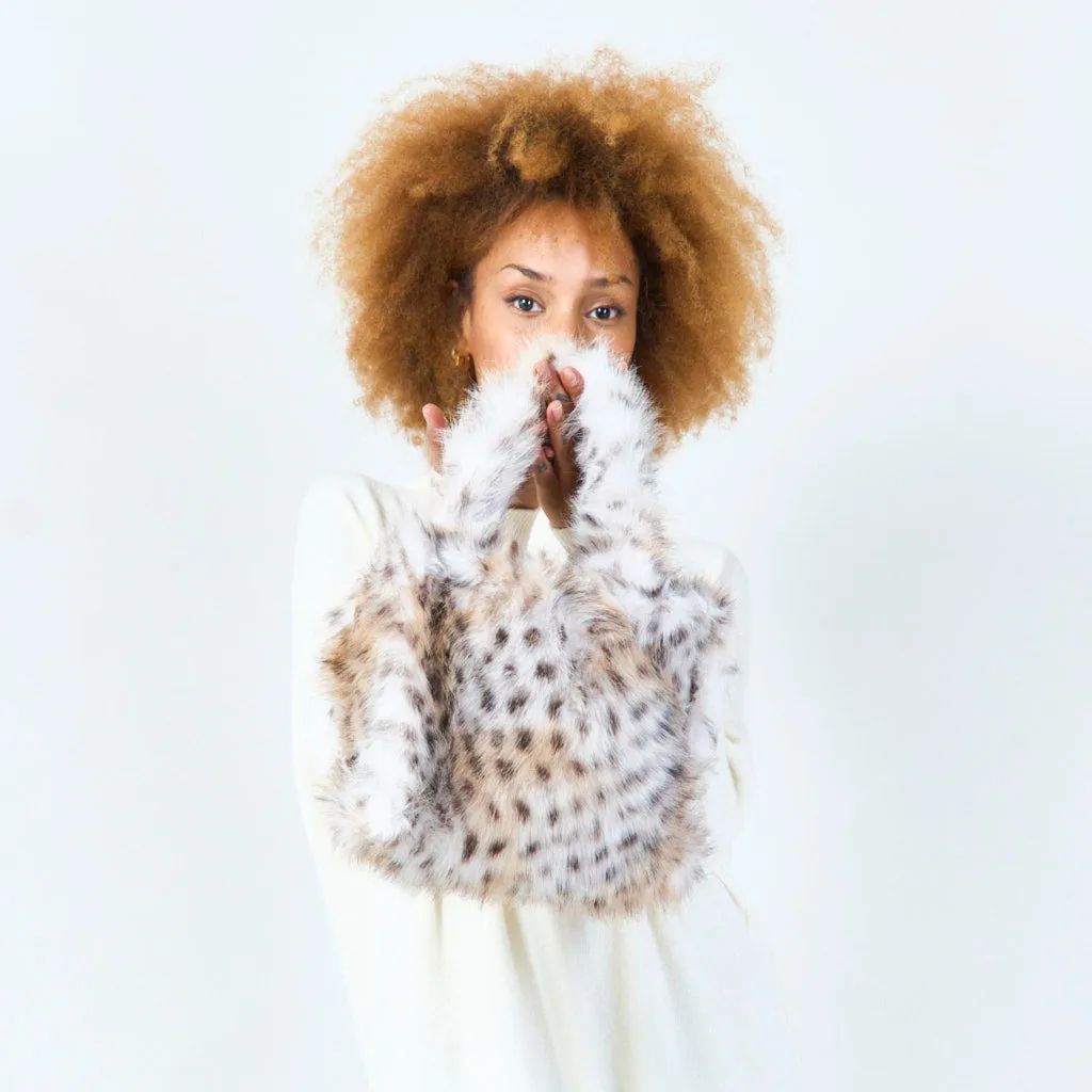 Faux fur tote bag wholesale