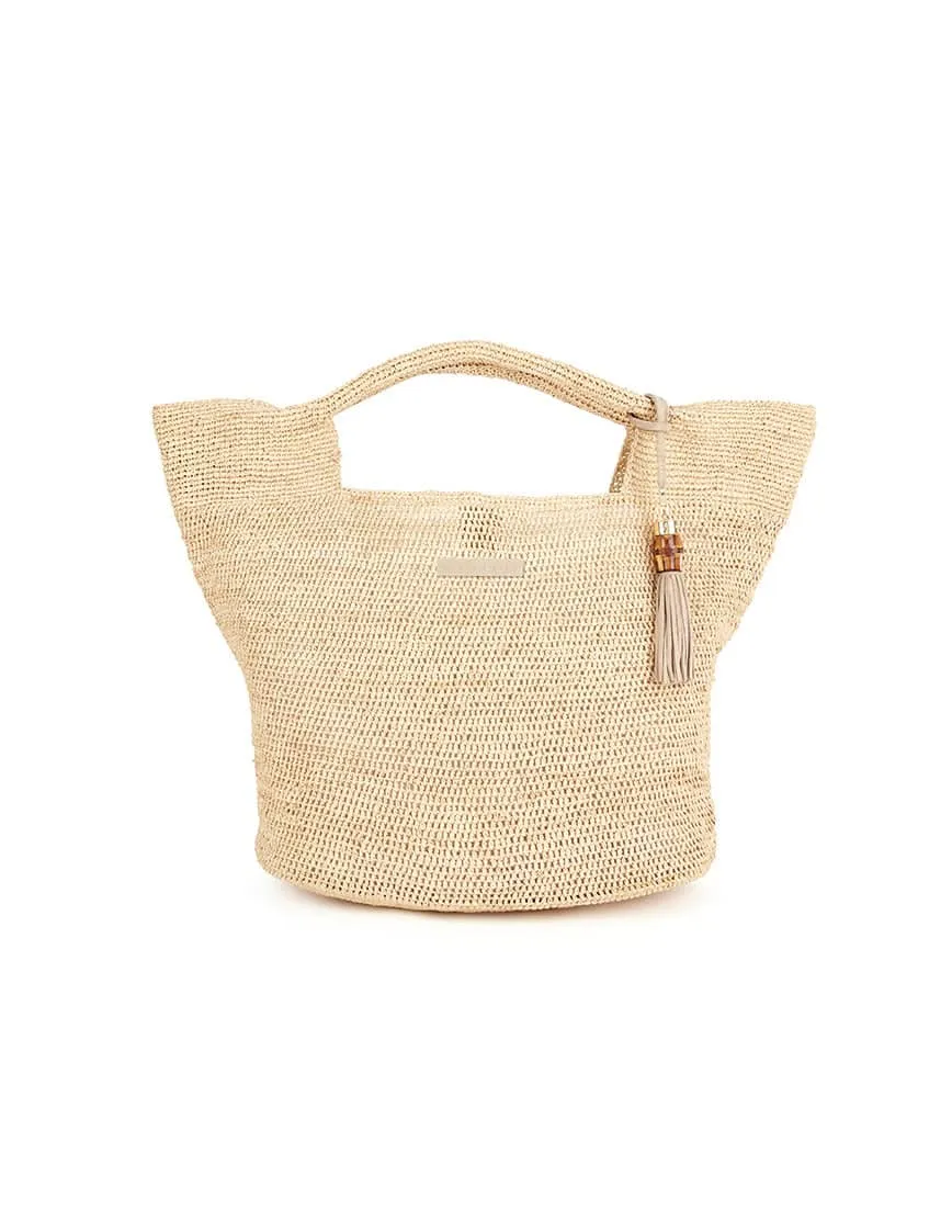 Grace Bay Medium Raffia Bucket Bag