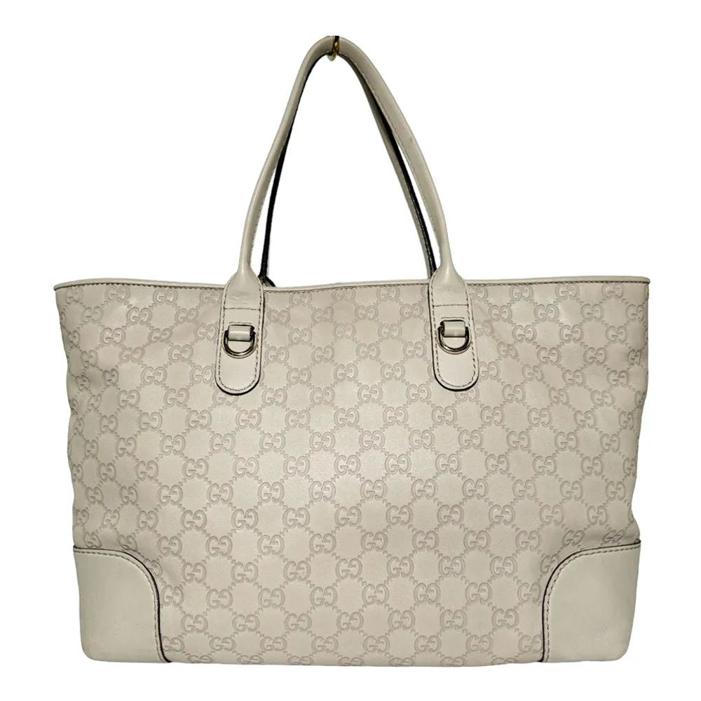 GUCCI Guccissima Tote Bag Cream LHQ288
