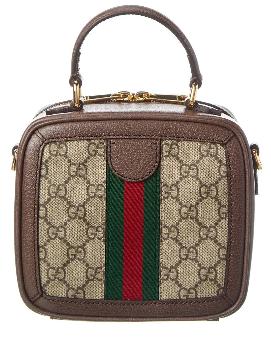 Gucci Ophidia Mini GG Supreme Canvas & Leather Top Handle Bag