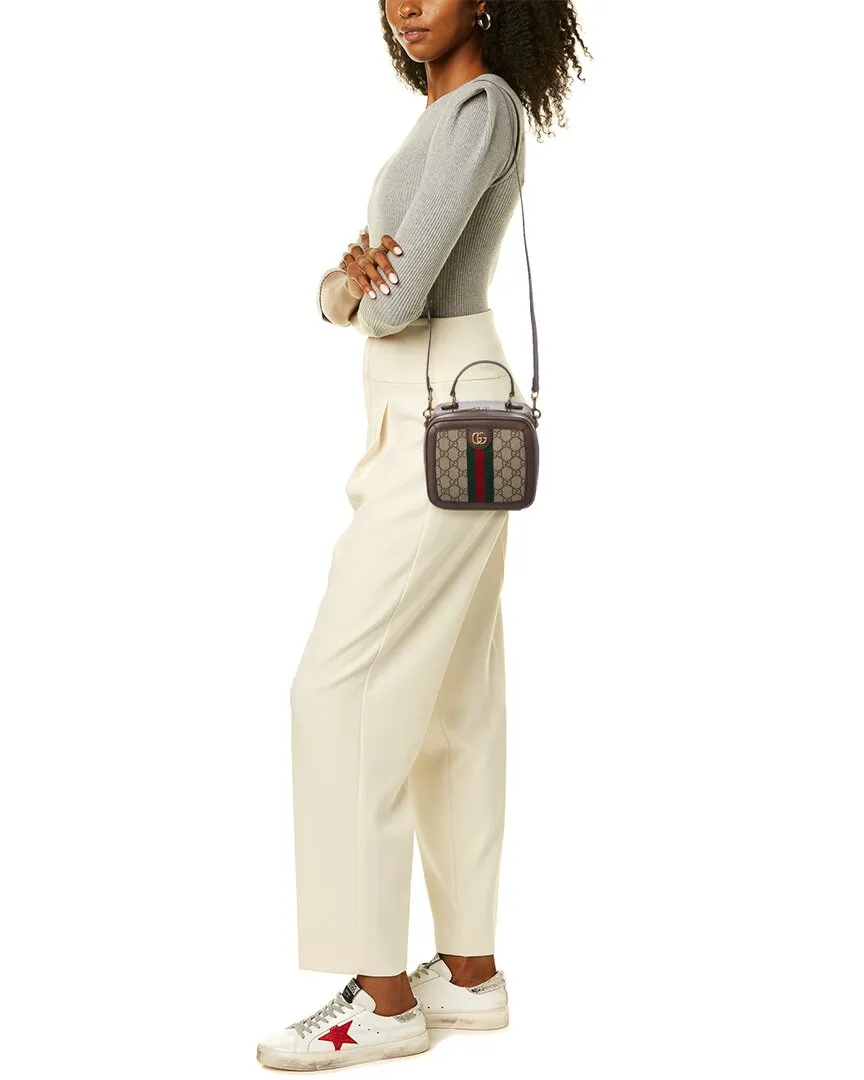 Gucci Ophidia Mini GG Supreme Canvas & Leather Top Handle Bag