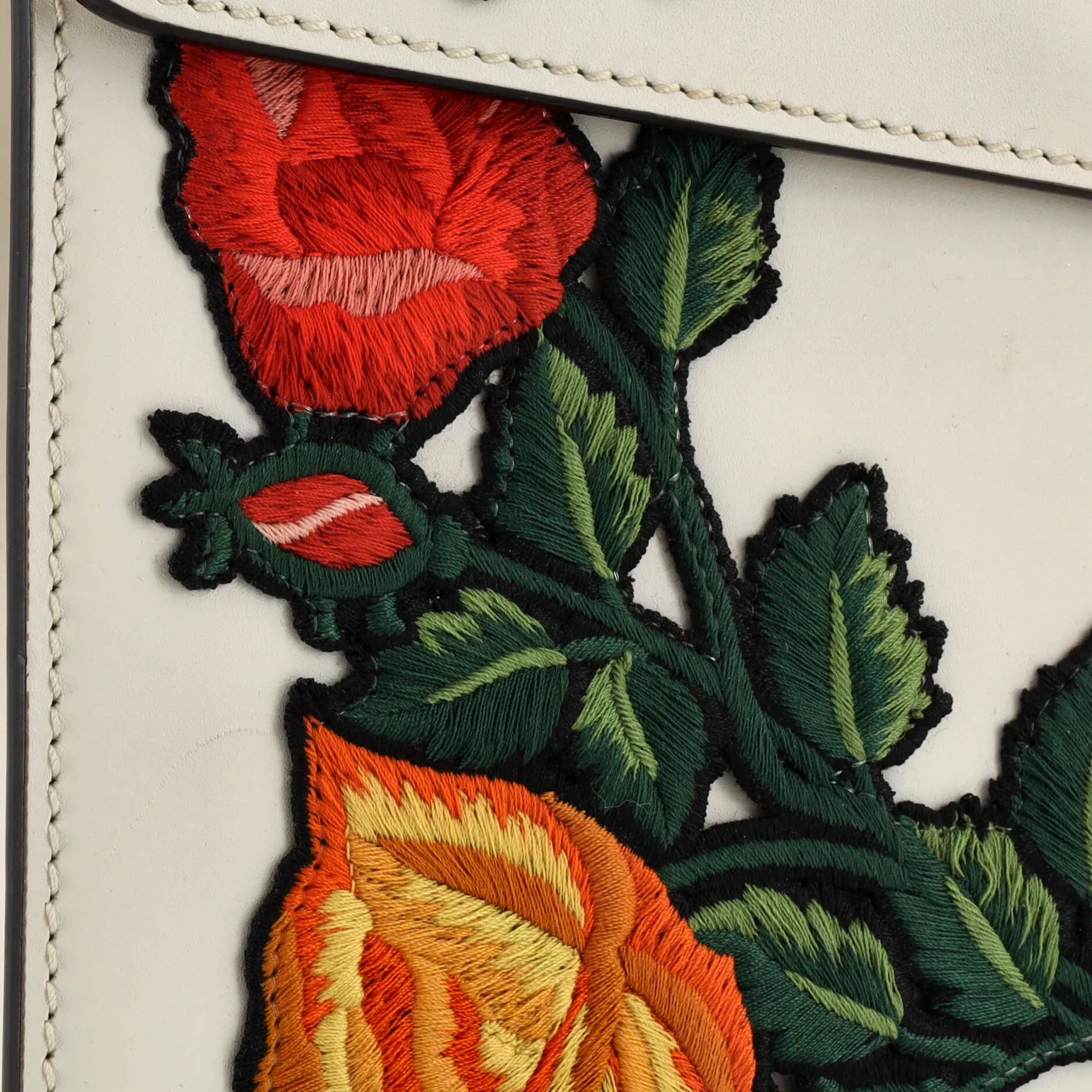 Gucci Sylvie Top Handle Bag Embroidered