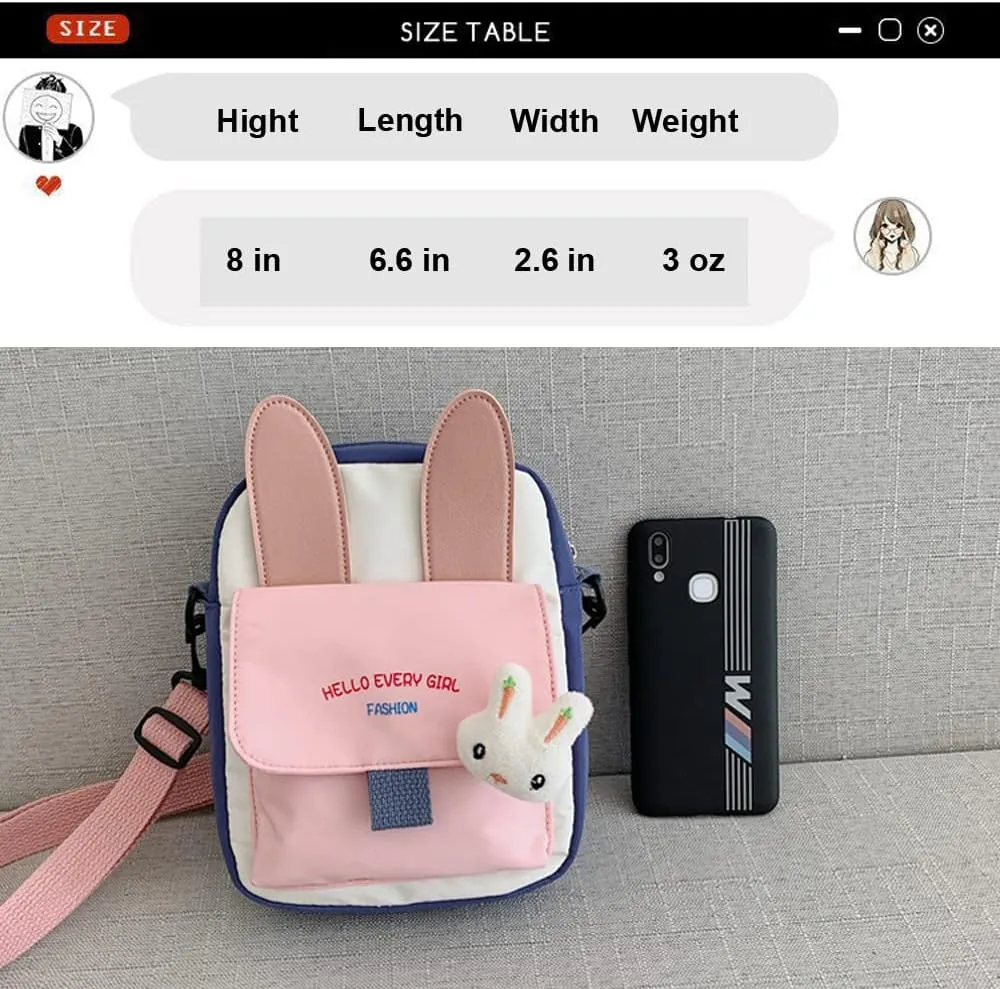 Hiflyer Bunny Bag - Kids Purse for Girls, Toddler Bag in Pink