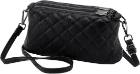 HUA ANGEL Crossbody Purses for Women, Leather Shoulder Handbags Sling Bag Crossboby Bags Triple Zipper Multi Pockets Purses