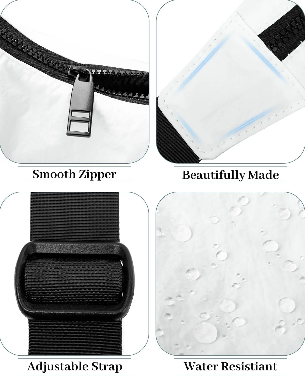 Iioscre Medium Crossbody Crescent Bag for Women Men Trendy, Nylon Crossbody Hobo Bag with Adjustable Strap and Inner Pockets.
