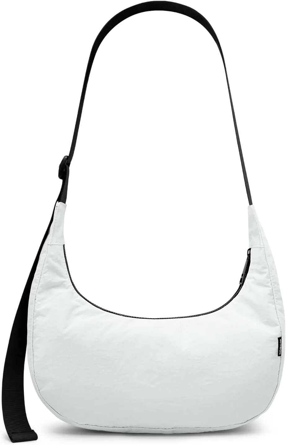 Iioscre Medium Crossbody Crescent Bag for Women Men Trendy, Nylon Crossbody Hobo Bag with Adjustable Strap and Inner Pockets.