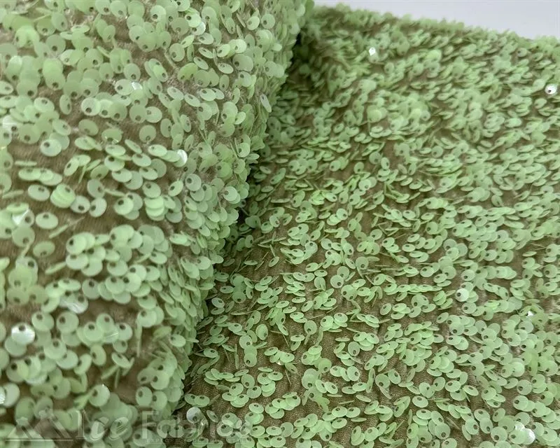 Luxury Stretch Velvet Sequin Fabric All Over Full Sequin