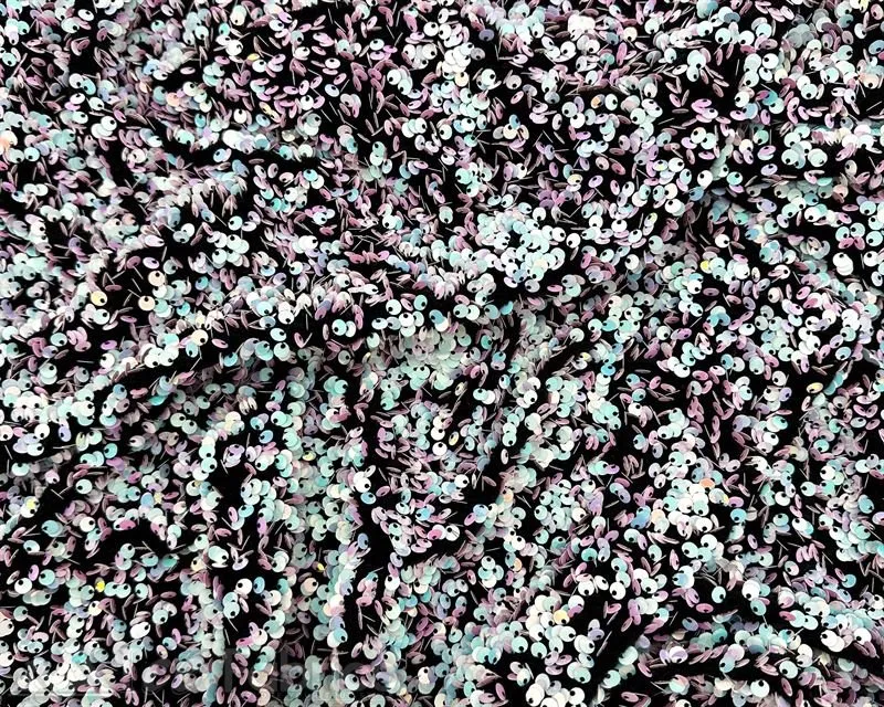 Luxury Stretch Velvet Sequin Fabric All Over Full Sequin