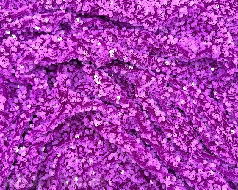 Luxury Stretch Velvet Sequin Fabric All Over Full Sequin