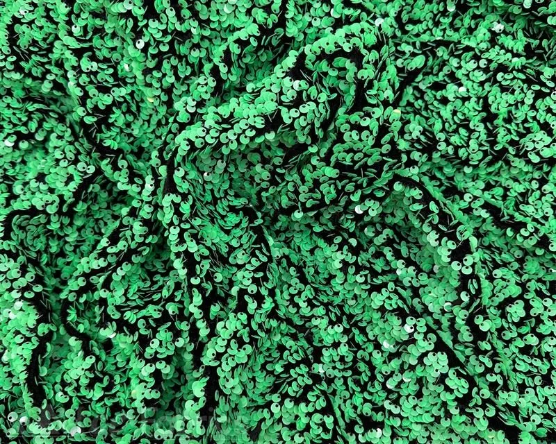 Luxury Stretch Velvet Sequin Fabric All Over Full Sequin
