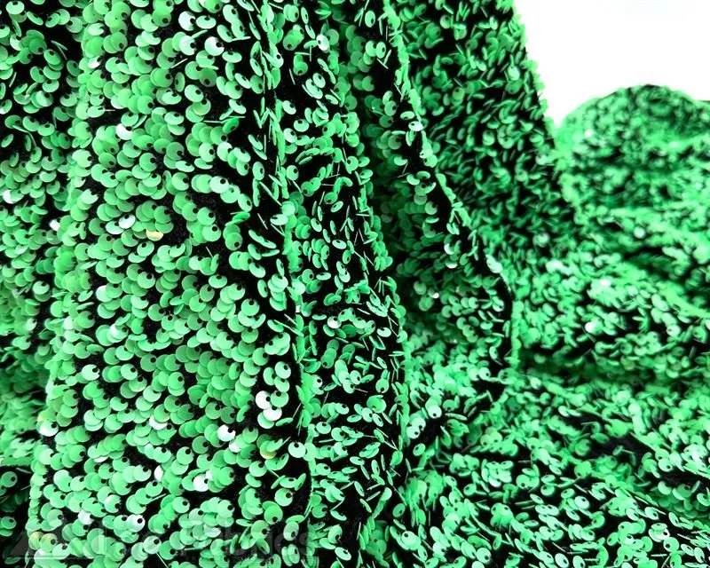 Luxury Stretch Velvet Sequin Fabric All Over Full Sequin