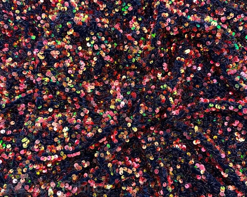 Luxury Stretch Velvet Sequin Fabric All Over Full Sequin