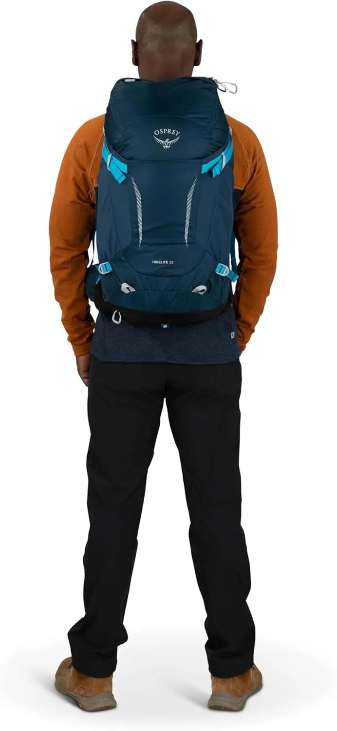 Osprey Hikelite 32L Unisex Hiking Backpack, Black, S/M