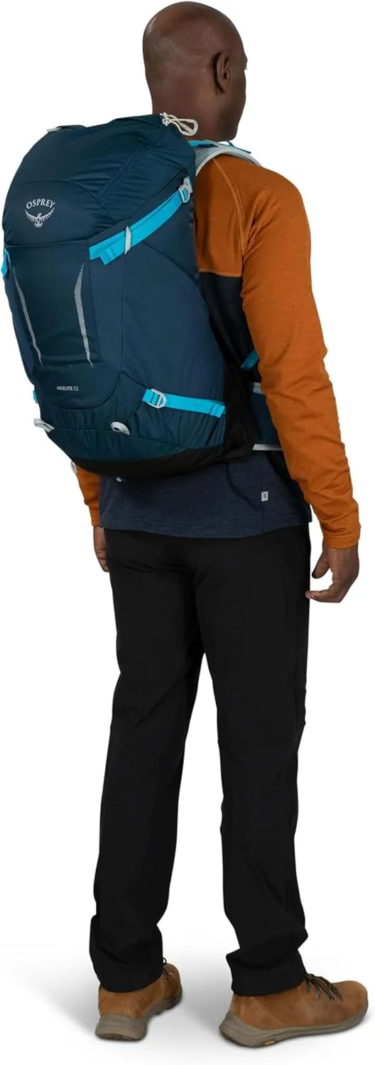 Osprey Hikelite 32L Unisex Hiking Backpack, Black, S/M