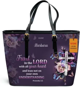 Personalized Leather Tote Bags For Women - Christmas Gifts For Women - Christian Gifts