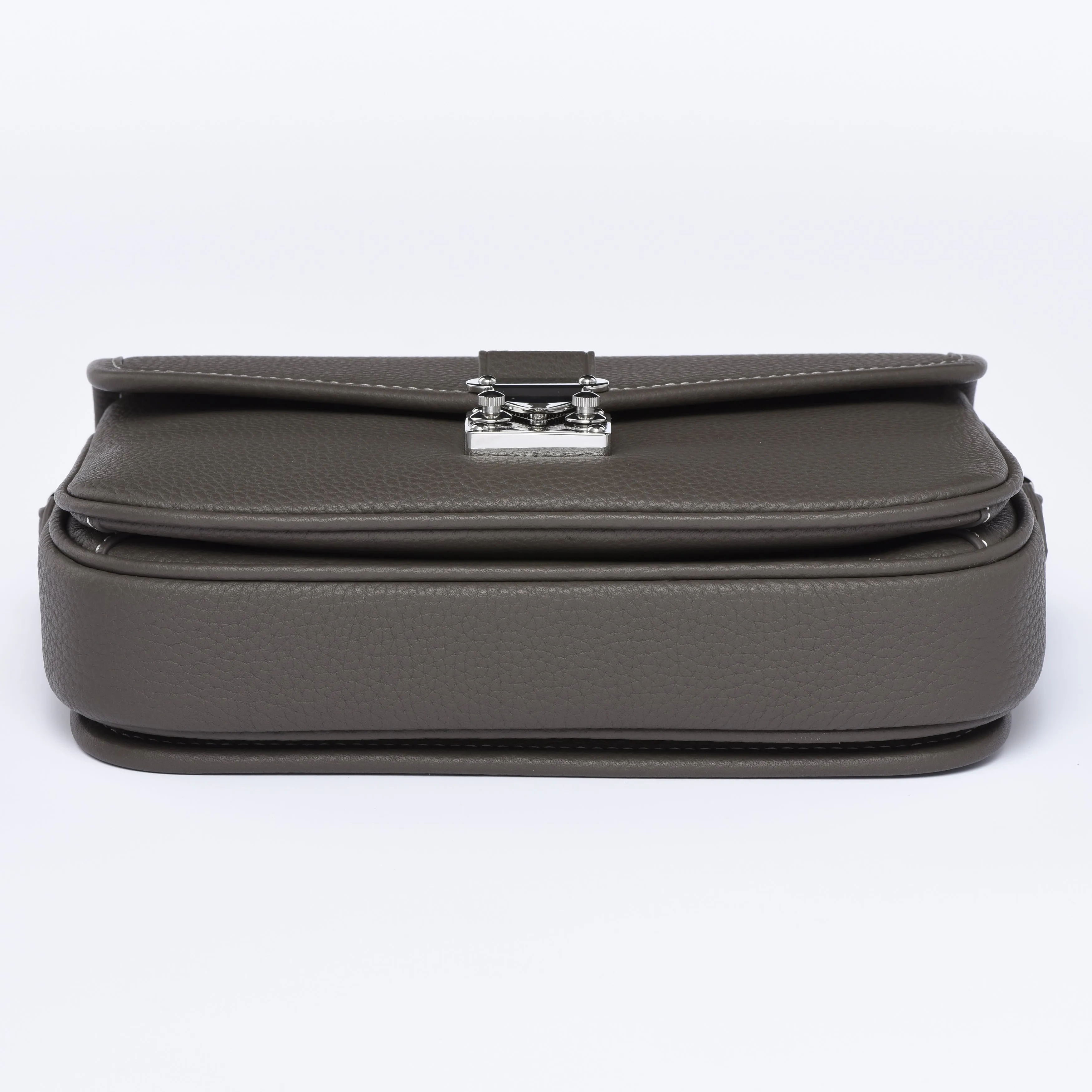PRE ORDER Graphite Grey - "Le Petit Paris15" Crossbody bag - Silver Hardware