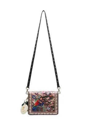 PRINTED CROSS BODY BOX IF THESE WALLS COULD TALK