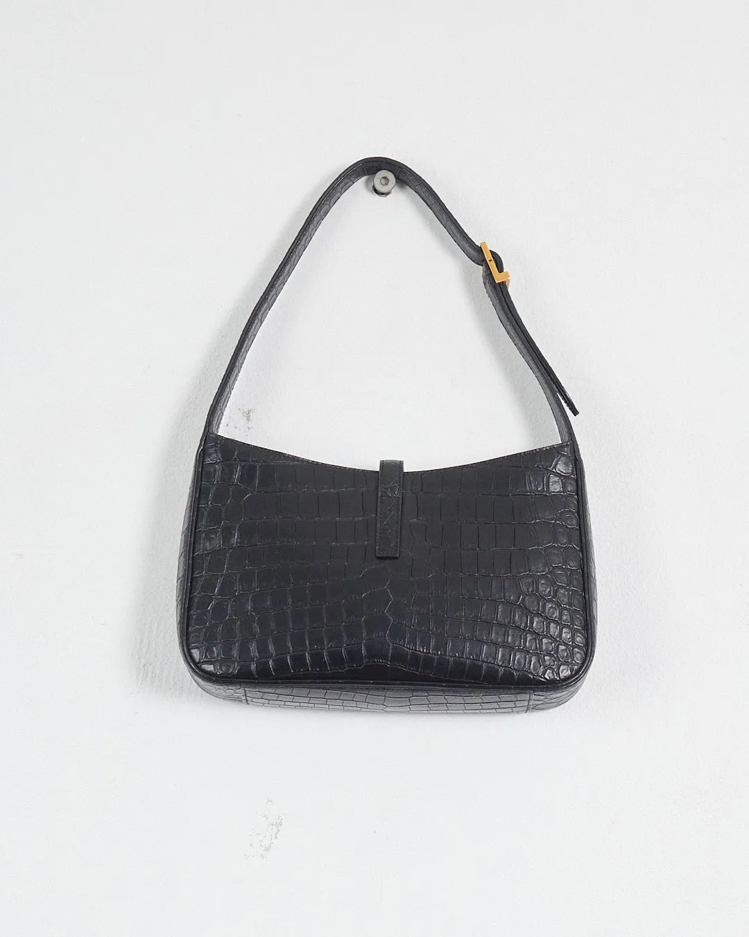 Saint Laurent 'le 5 à 7' croc embossed leather shoulder bag