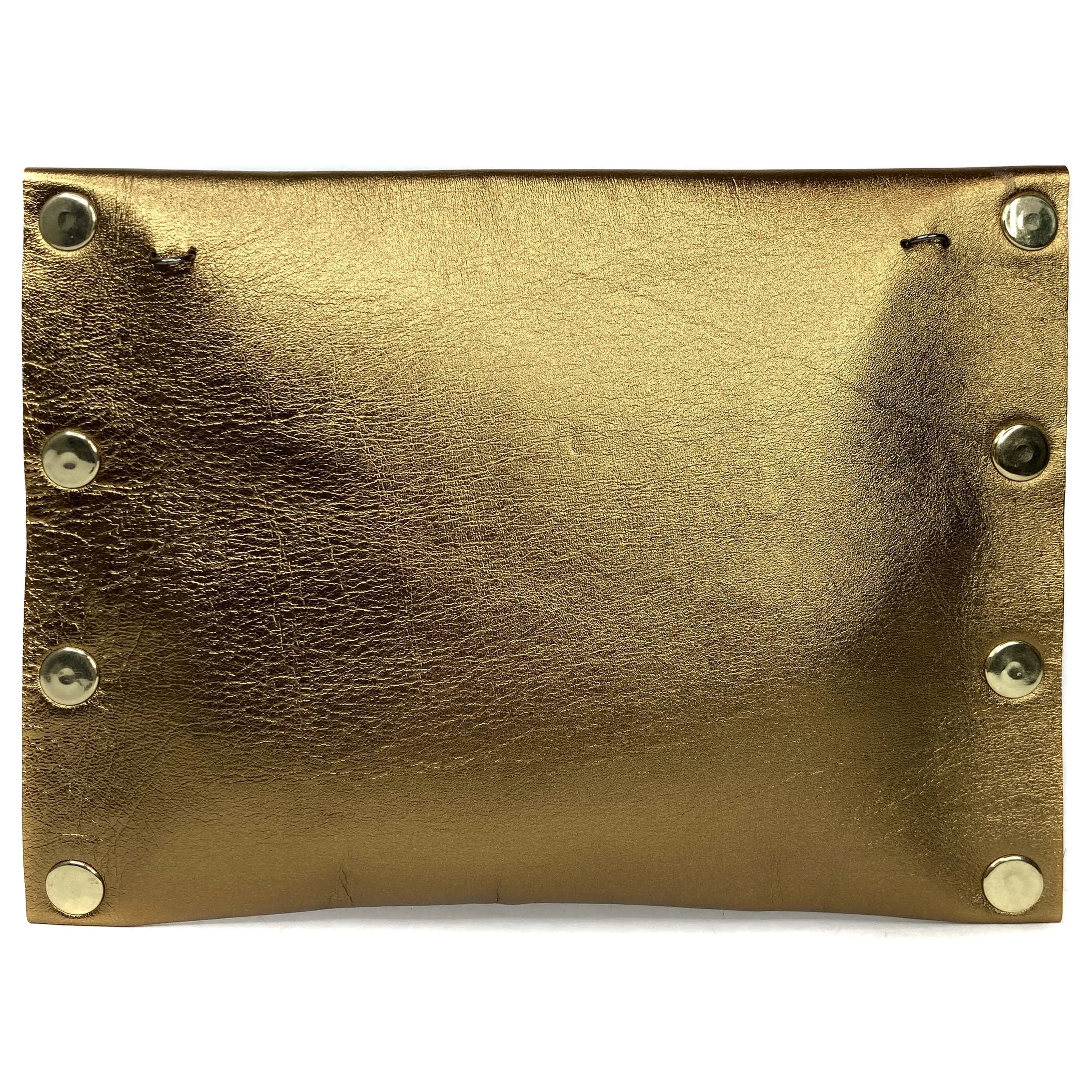Satin Metallic Bronze Dagger Clutch