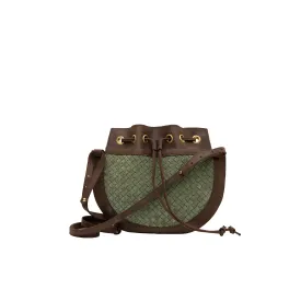 Suede Bucket Crossbody (Woven)