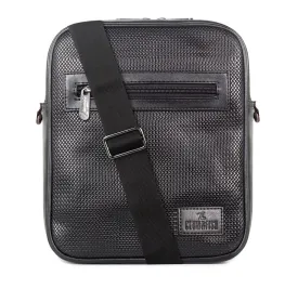 THE CLOWNFISH Kyle Canvas Unisex Crossbody Sling Bag - Premium Material, Convenient Design | 3.5L | Black