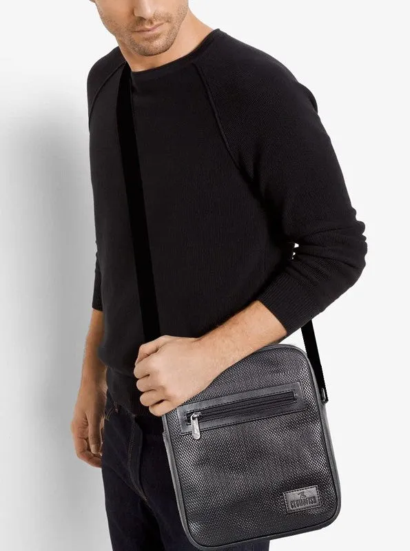 THE CLOWNFISH Kyle Canvas Unisex Crossbody Sling Bag - Premium Material, Convenient Design | 3.5L | Black
