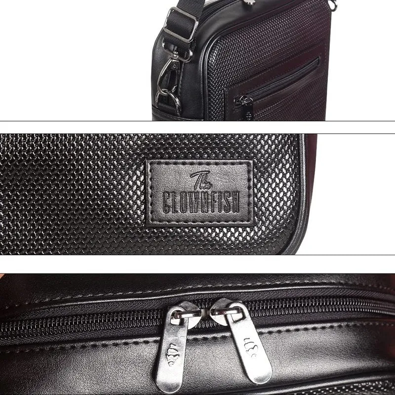 THE CLOWNFISH Kyle Canvas Unisex Crossbody Sling Bag - Premium Material, Convenient Design | 3.5L | Black