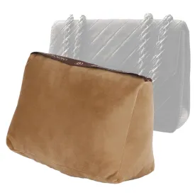 Velvet Pillow Luxury Bag Shaper in Taupe Compatible for the Designer Bag Classic / 2.55 Flap Closure Shoulder Bag Medium, Jumbo, and Maxi