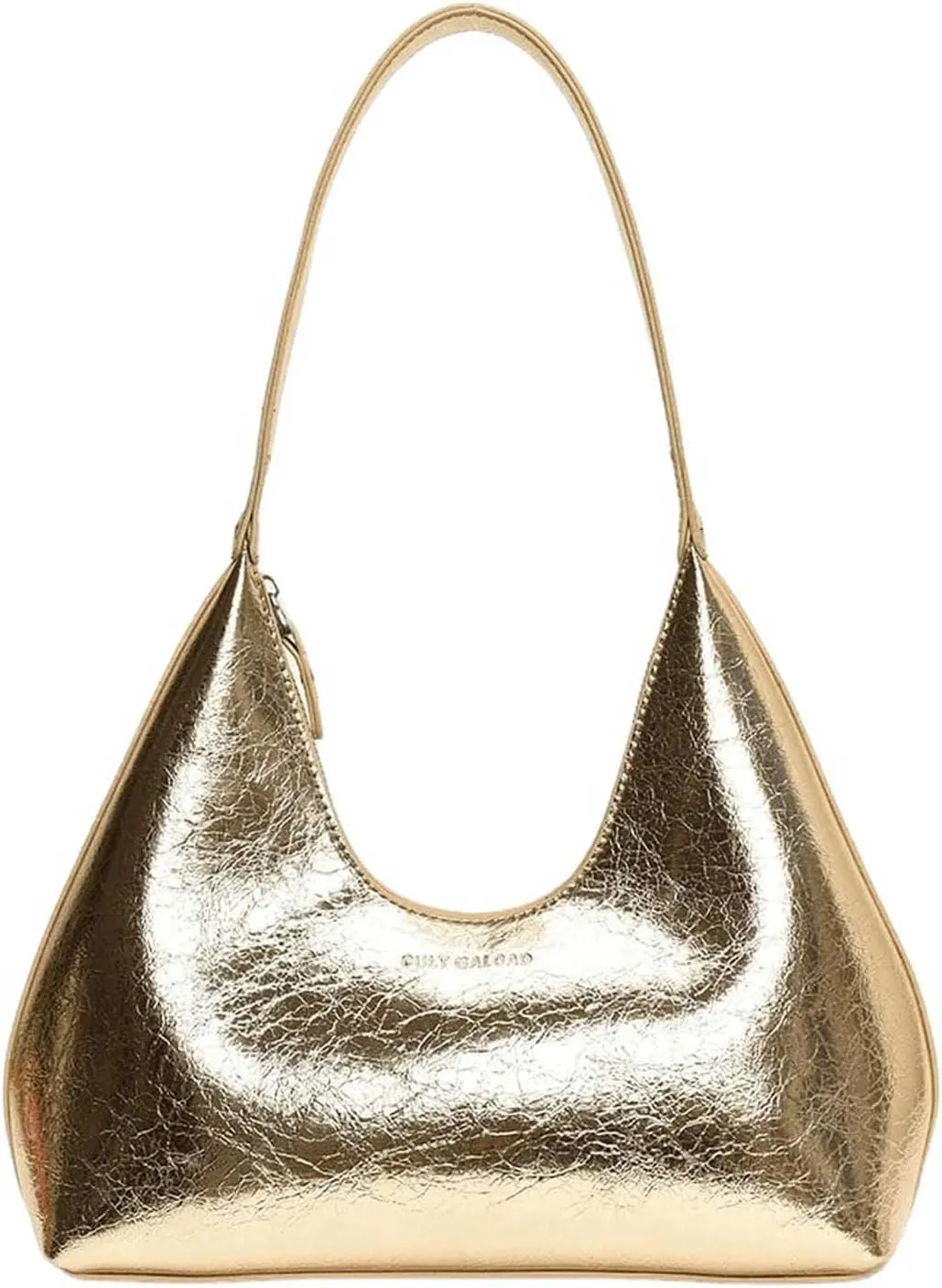 Verdusa Women's Metallic Hobo Shoulder Bags Top Handle Handbag Zipper Purses