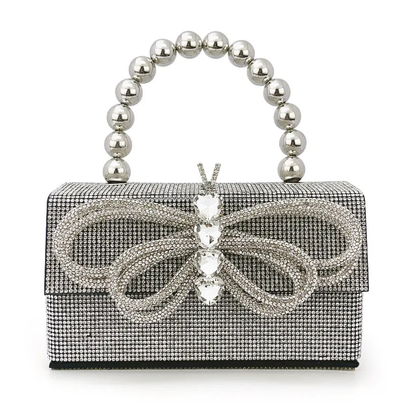 Wholesale Metallic Shiny Vintage Diamond Handbags