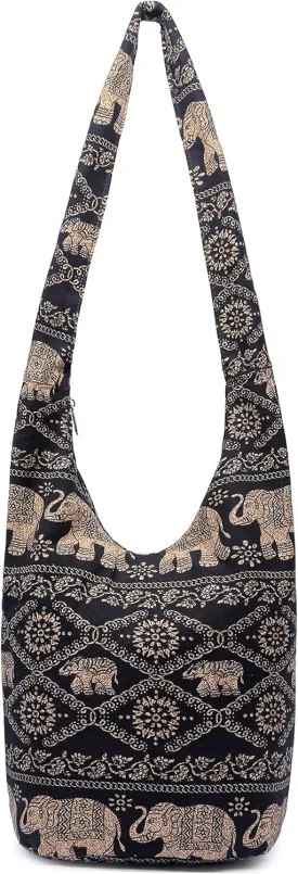 Women Shoulder Handbags Fashion canvas Hippie Crossbody Bags Bohemian Animal Prints Hobo Bags