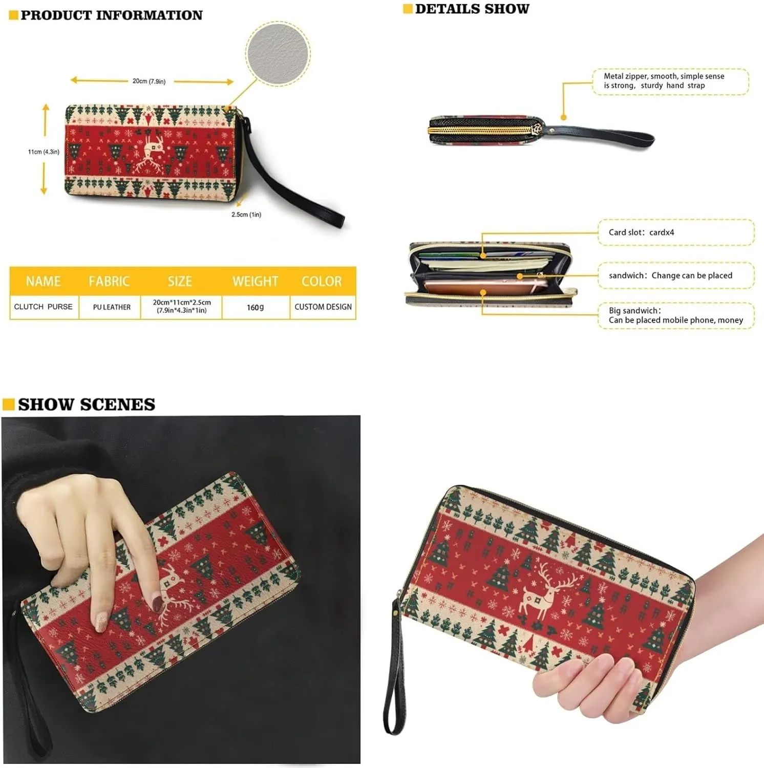 Womens Purses and Handbags Fashion Office Work Handbag Purse 3Pcs Set