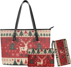 Womens Purses and Handbags Fashion Office Work Handbag Purse 3Pcs Set